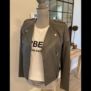 New - Armani Exchange vegan leather utility/bike jacket